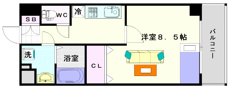 アドバンス難波レーヴ 間取り
