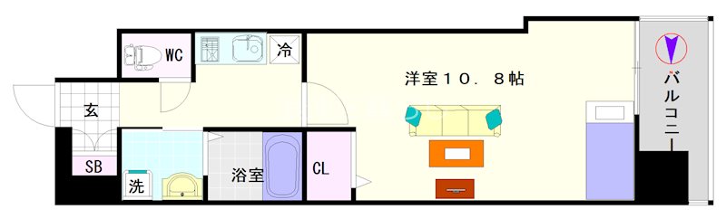 エスリード大阪日本橋 間取り
