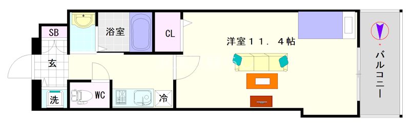 エスリード大阪日本橋 間取り