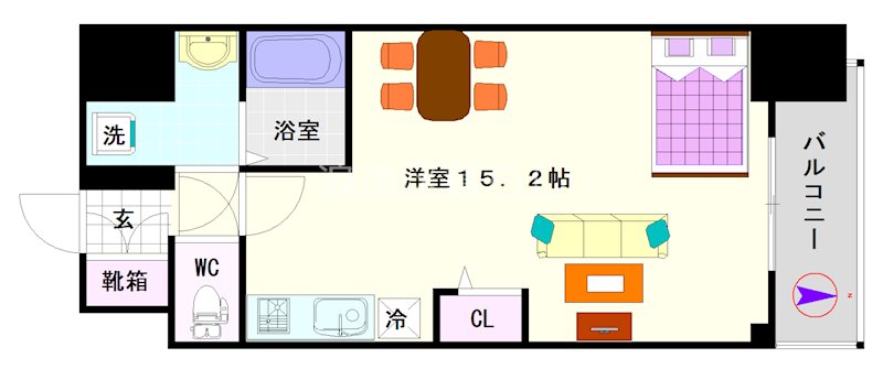 エスリードホテル難波サウスⅡ 間取り