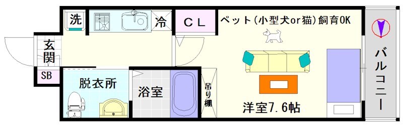 エステムコート難波サウスプレイスＶエレージュ 間取り