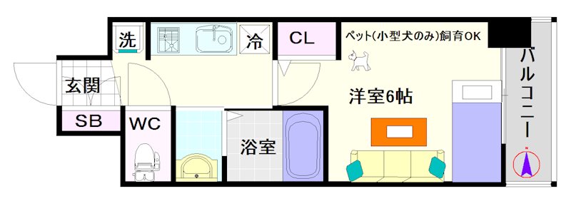 エステムコート難波サウスプレイスⅥラグジー 間取り