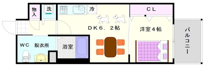 エステムコート難波Ⅲラグース 間取り