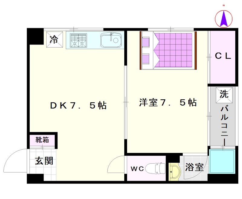 ダイヤマンション難波 間取り