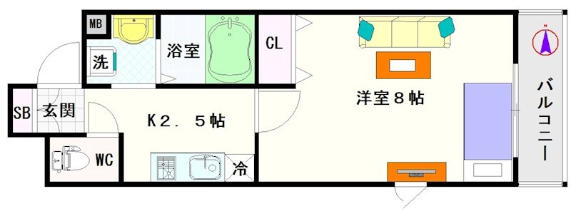 オーシャン難波南 間取り