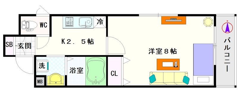 オーシャン難波南 間取り