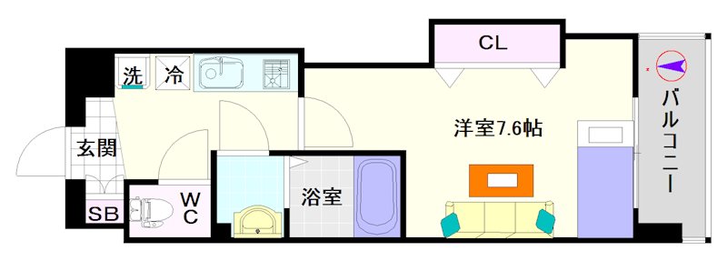 Luxe難波西Ⅲ 間取り