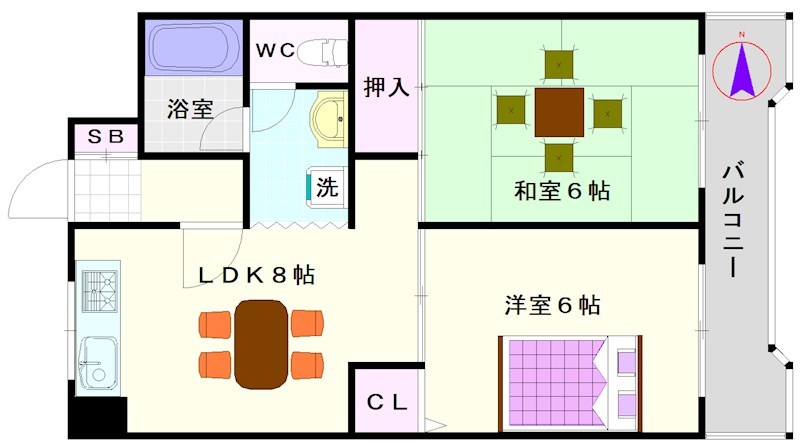 エクセル難波 間取り