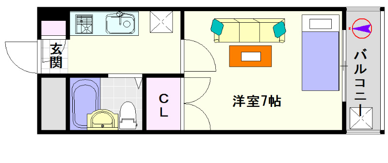 クローバーメゾン戎 間取り