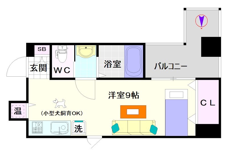エルミタージュ難波南Ⅰ 間取り