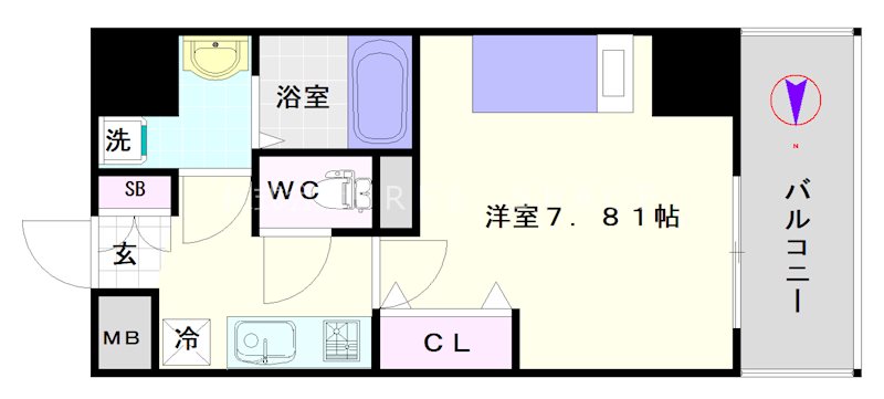 Luxe難波WEST 間取り