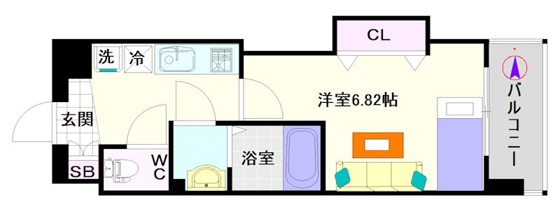Luxe難波西Ⅱ 間取り