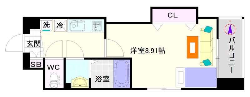 Luxe難波西Ⅱ 間取り