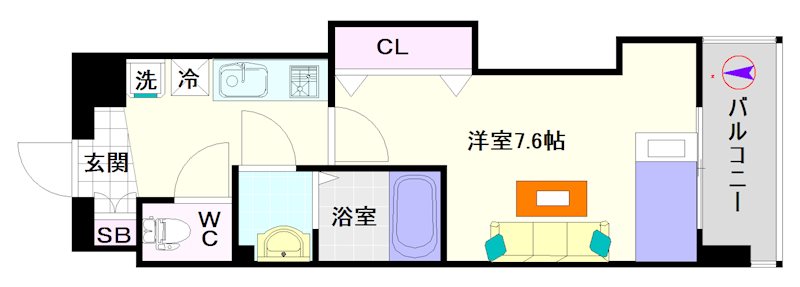 Luxe難波西Ⅲ 間取り