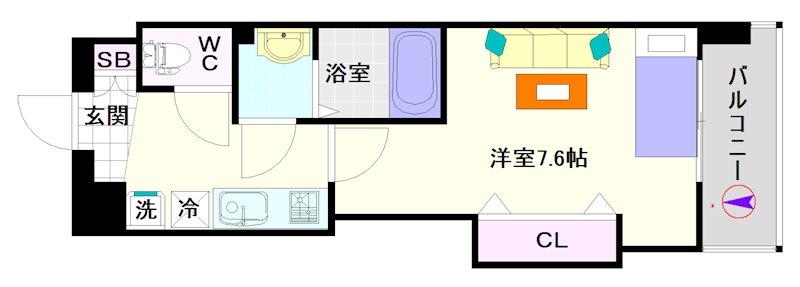 Luxe難波西Ⅲ 間取り