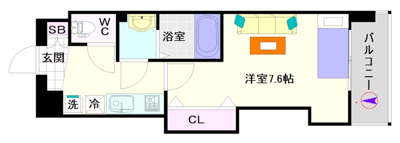 Luxe難波西Ⅲ 間取り