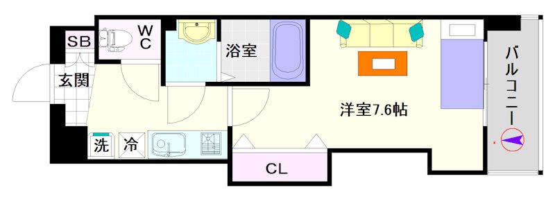 Luxe難波西Ⅲ 間取り
