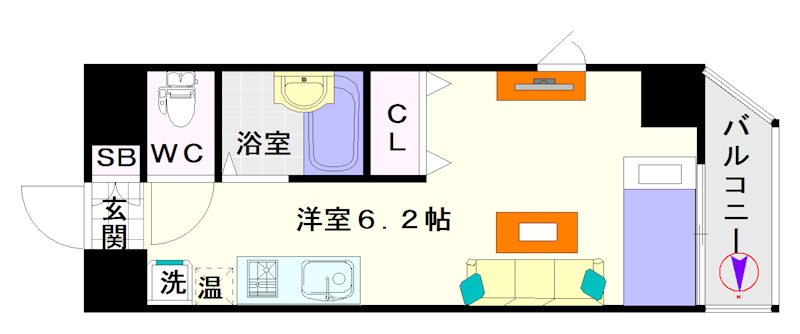 エルミタージュ難波南Ⅴ 間取り