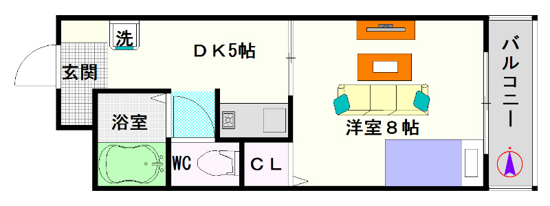 エクセル難波 間取り