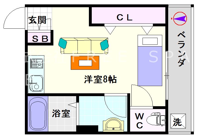 アリタハイツ難波 間取り