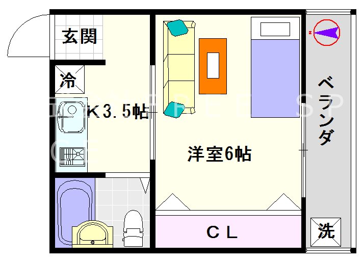 アリタハイツ難波 間取り