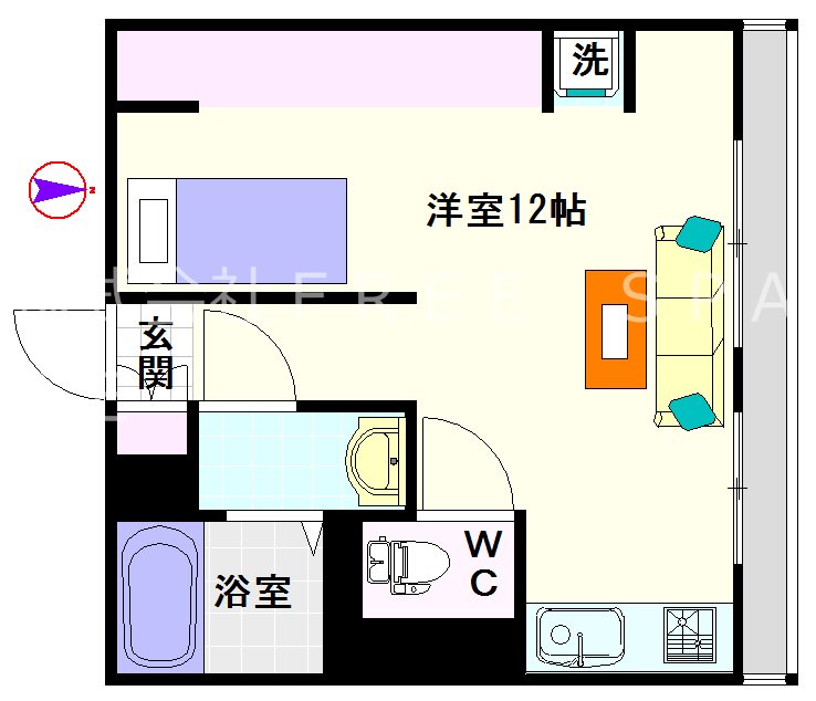 アリタハイツ難波 間取り