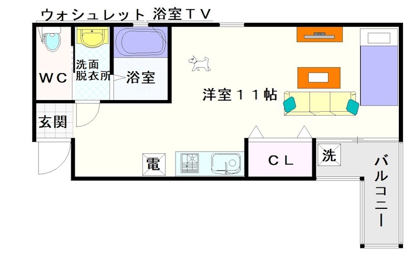 エルミタージュ難波南Ⅰ 間取り