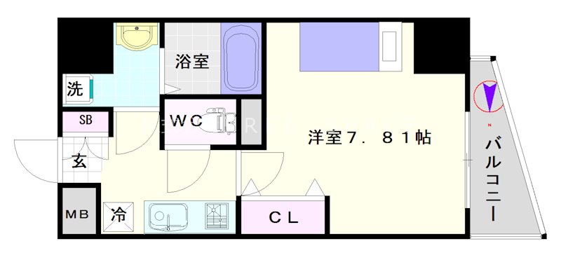 Luxe難波WEST 間取り