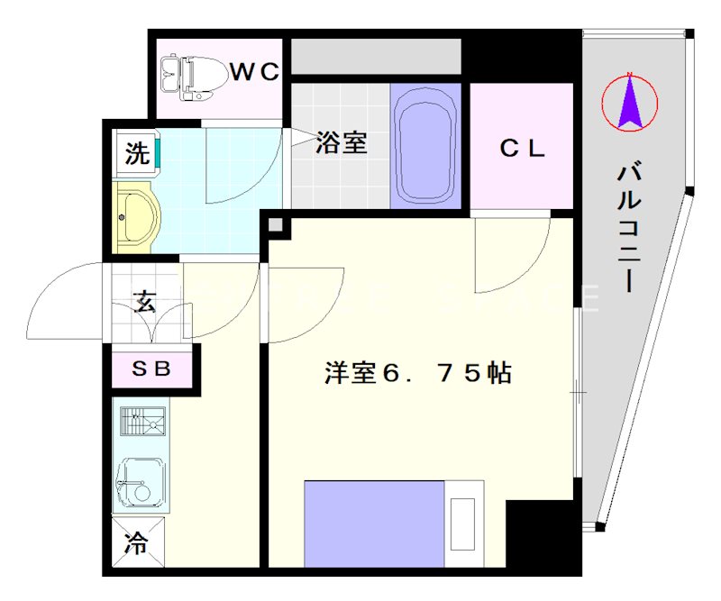 Luxe難波WEST 間取り