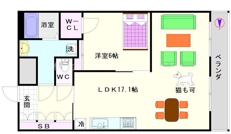 フェニックス難波ＥＡＳＴ フェニックス難波ＥＡＳＴ：間取