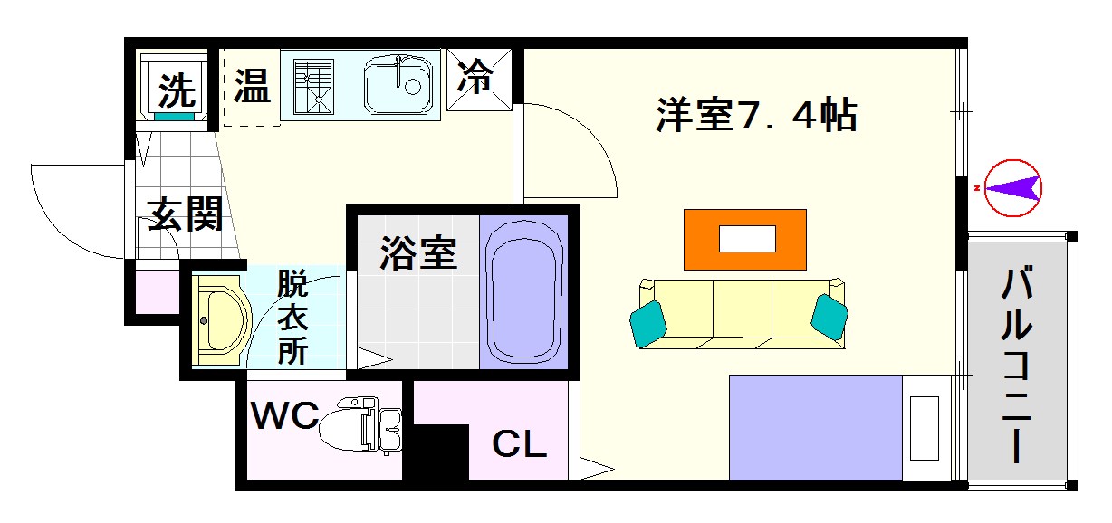 リアンジェ難波 間取り