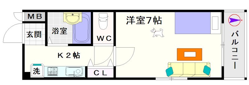U-ro大国町 間取り