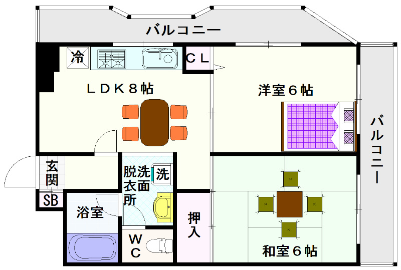 エクセル難波 間取り