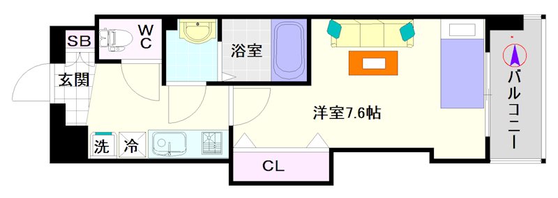 Luxe難波西Ⅱ 間取り