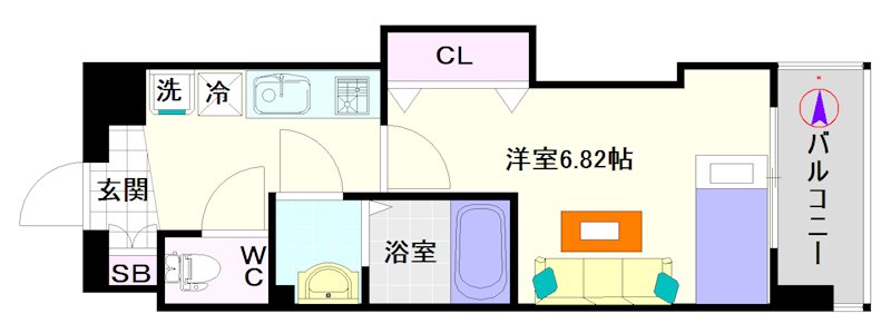 Luxe難波西Ⅱ 間取り