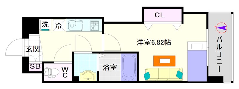 Luxe難波西Ⅲ 間取り