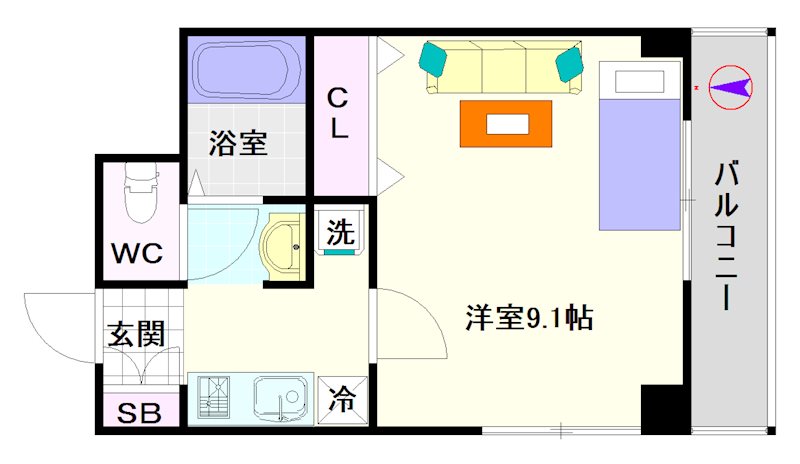 Ｍ’ＰＬＡＺＡ堀江南 間取り