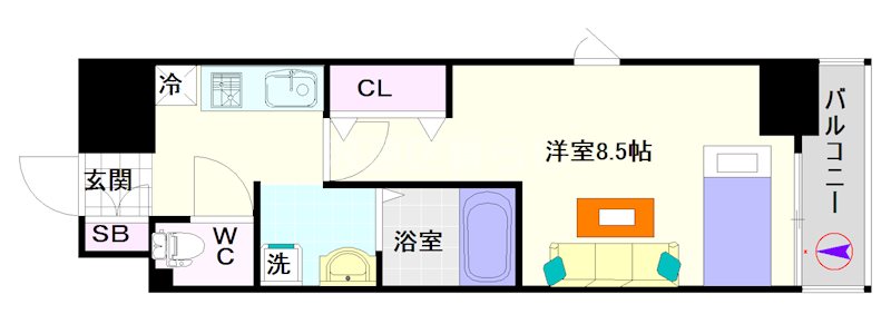 ＳＷＩＳＳ難波西 ＳＷＩＳＳ難波西：間取