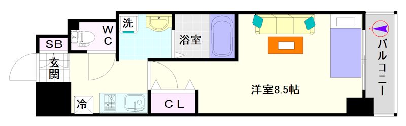 ＳＷＩＳＳ難波西 間取り