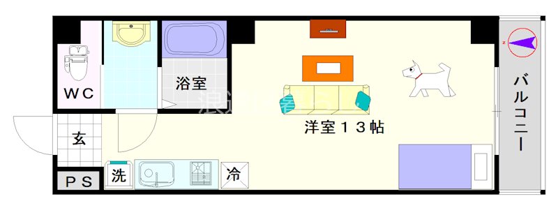 天川レジデンス難波南 間取り