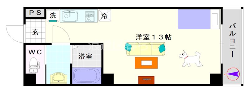 天川レジデンス難波南 間取り