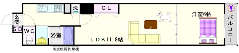 ルラーシェＮａｍｂａ 間取り