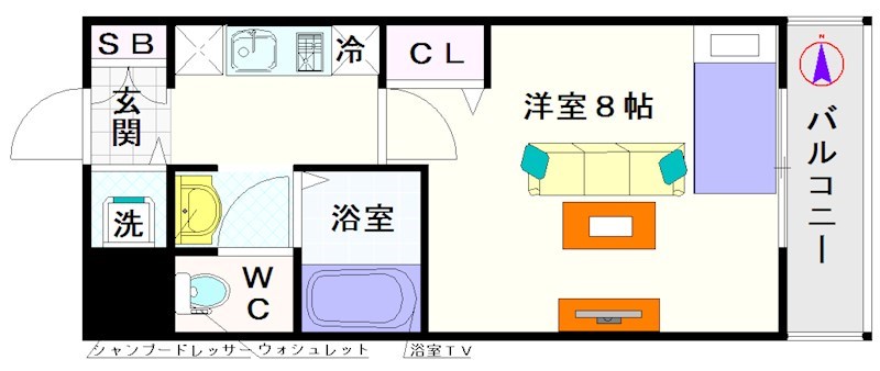 リアンジェ難波 間取り