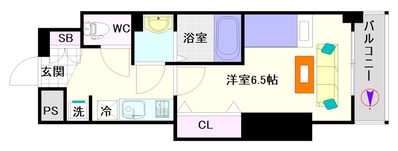 Luxe難波西Ⅰ 間取り
