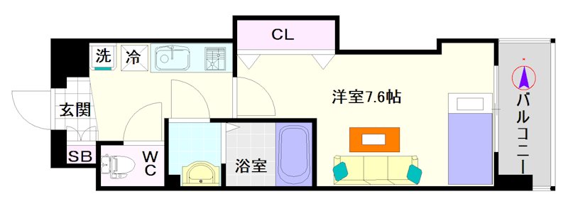 Luxe難波西Ⅱ 間取り