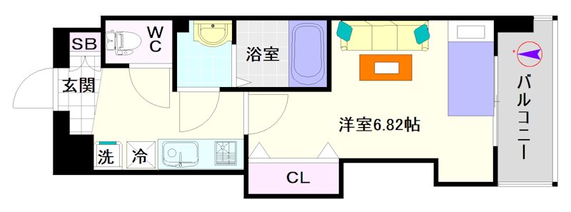 Luxe難波西Ⅲ 間取り