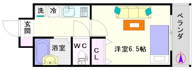 アブレスト桜川 間取り