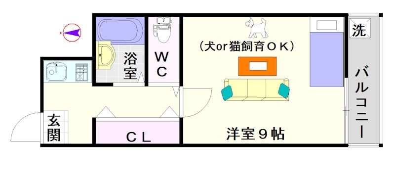 おおきに千日前幸町サニーアパートメント 間取り