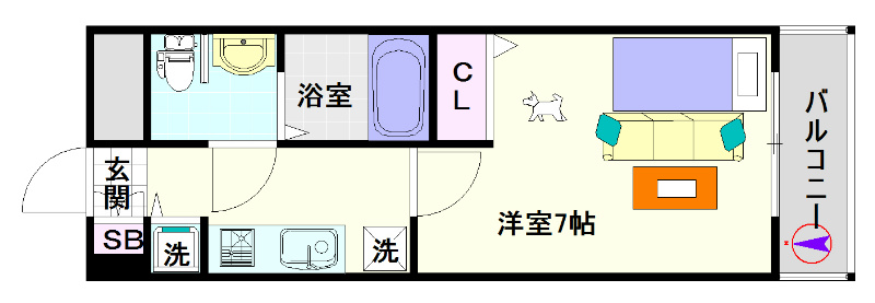 S-RESIDENCE難波Briller 間取り