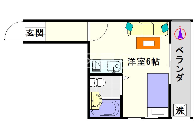 スカイコート日本橋2 間取り